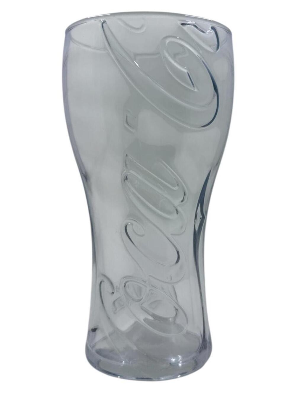 Coca-Cola Glass Embossed Clear Drinking Glass